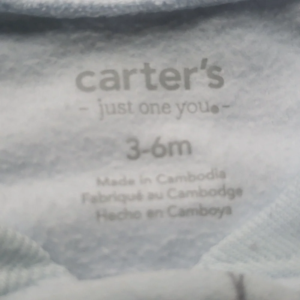 Bundle of 2 VGUC Carter's Fleece Sleep Sacks Wearable Blankets Size 3-6 Months - Picture 3 of 9